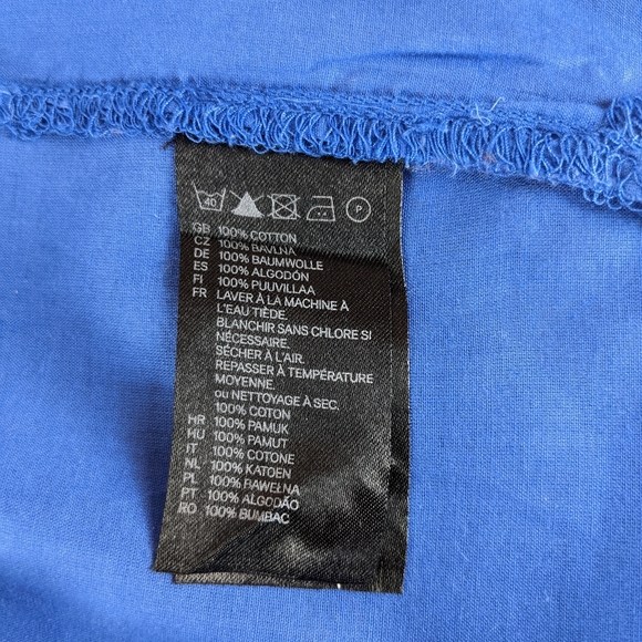 H&M Cobalt Button Down Blouse (Size: 6) - Picture 11 of 12